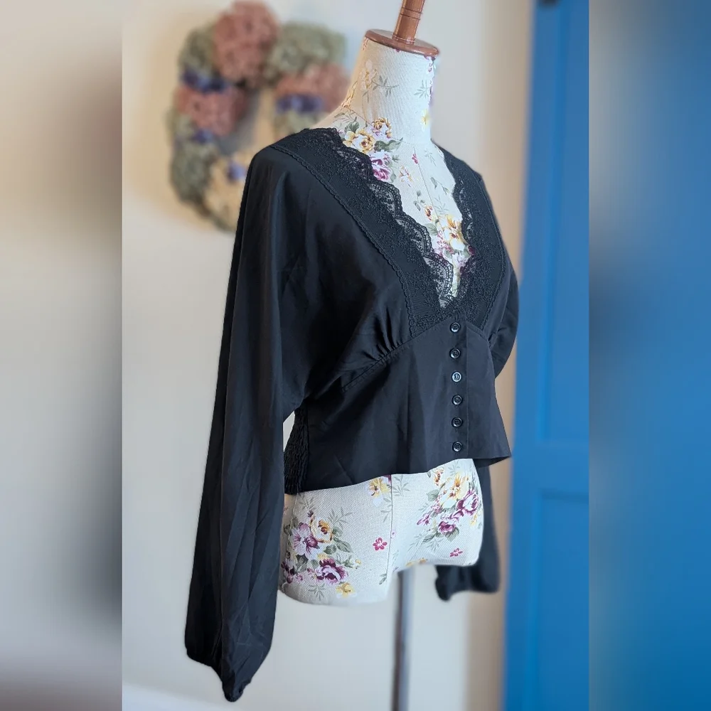 Zara Black Elegant Blouse - Picture 2 of 5